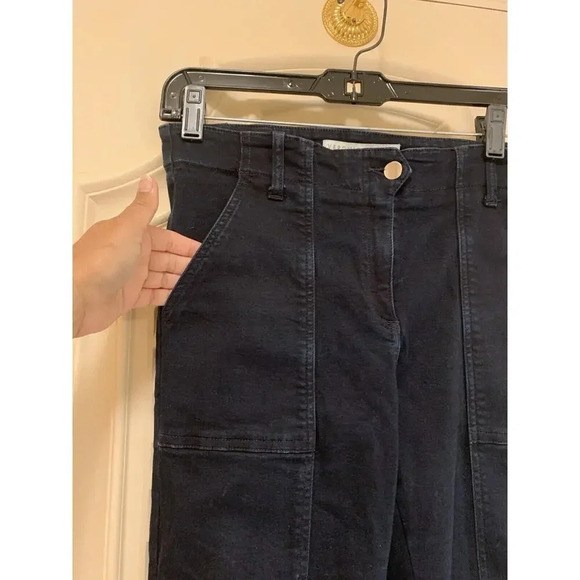 VERONICA BEARD Dark Wash Joggers Pants Size 4 29x25 Snap Button Pockets Women's - Picture 4 of 12